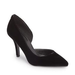 Michael Kors Black Velvet D’orsay pumps, like NEW!